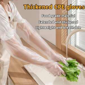 Disposable Extended Thickened Gloves Kitchen Dishwashing And Vegetables Cleaning Waterproof And Oil-resistant Food Grade Gloves