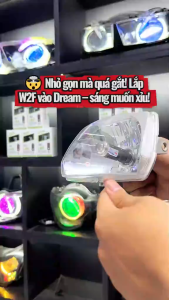 Đèn led 2 chân M5 W2F 30w lắp xe Wave nhỏ Wave ZX Wave Thai Si hello Ex nhỏ