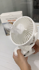 MI-LUX F054 Quạt Tích Điện Dạng Kẹp– Thiết Kế Sang Trọng Hiệu Suất Vượt Trội Pin 4000mAh Tích điện 2-10 tiếng