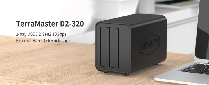TERRAMASTER D2-320 USB RAID Enclosure – USB Gen 10Gbps Type