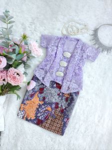 kebaya budak purple kebaya kids kebaya raya baju anak newborn- 4years 2025
