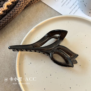 Large Tulip Flower Hair Claw Womens Headwear Shark Clamp Bun Hair Accessory Stylish Original Design Fresh Outburst Fashion