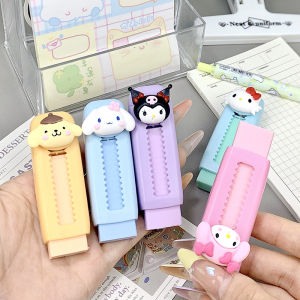 Sanrio Hello Kitty Kuromi Melody Cute Cartoon Push and Pull Pencil Eraser Student Retractable Less Smear Eraser Replaceable Core