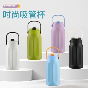 TUMBLER TERMOS GYM 600 ML DENGAN SEDOTAN / PORTABLE VACUUM INSULATED BOTTLE HOT & COOL  STAINLESS STEEL 304 / COFFEE TUMBLER / TERMOS TAHAN PANAS & DINGIN