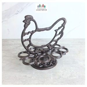 The Leaferie Delya Cast Iron Egg Holder . Kitchen accessories