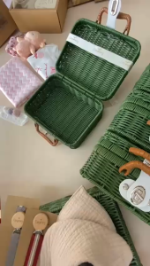 Seednery vintage basket Gift Box Set for newborn to 1 year baby girl｜Amazing Vintage Hamper Baby｜Baby Cloths Pink Set Gift Set for NB to 1 Years