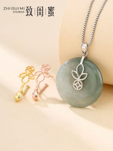 S925 เงินล็อคความปลอดภัย ตะขอเกี่ยว จี้คริสตัลหยกรูปแบบเงินคลิปเงินต่างหูแฟชั่นเครื่องประดับอุปกรณ์เสริม