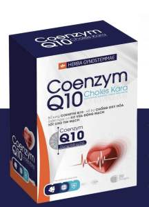COENZYM QIO CHOLES KARA - HT biểu hiện oxy hóa với Coenzym Q10 & Nattokinase - Lọ 30 viên - Bổ sung dưỡng chất cho tim mạch