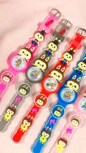 Jam Tangan Anak-Anak Display Analog & Strap Rubber Motif Karakter Labubu