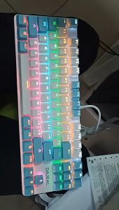 87-Key USB Interface RGB Gaming Keyboard Suspended Button / Wired Gaming Mechanical Keyboard for Laptop Computer