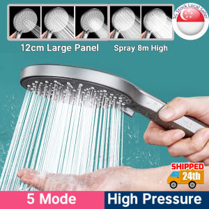🇸🇬【SG stock】Shower Head High Pressure Shower Head Pressurized Shower Head  5 Mode  Bathroom Showerhead Set Large Panel Bathroom Large Water High Pressure Shower Head Water Heater Bath Faucet Rain