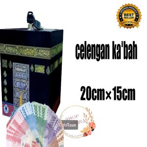 celengan kabah bahan serabut  kayu plus kunci