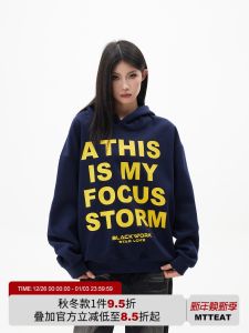 Áo Nỉ Trùm Đầu in Chữ Mỹ Cổ Điển Dành Cho Nam Mùa Xuân Thu Rộng Rãi Dài Tay Áo Hoodie Cotton Thường Ngày Phong Cách Đường Phố