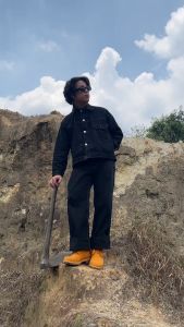 H1 Jacket Denimitup x Bhisma - Black selvedge raw - Jacket Pria