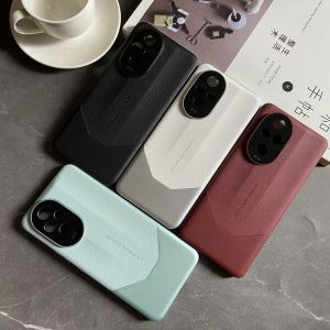 Case for Honor 200 Pro Honor 200 5G Luxury PU Leather Phone Case Hard Back Cover Electroplating Frame Fine Hole Lens Film Anti-drop Shockproof Protective Case