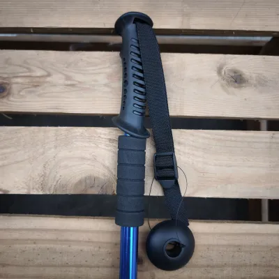 Straight Handle Trekking Pole Anti Shock Adjustable Hiking Pole Aluminium Walking Stick 65-135cm