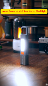 Waterproof emergency flashlight LED Flashlight with USB Rechargeable Flashlights Lock Design and Variable Focus Camping Light Can Also Be Used for Night Fishing and Night Work