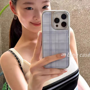 INS style pink checkered pattern Silicone Phone Case Compatible with iPhone 17 Air 16 15 Pro Max 14 13 XR 11 12 13 15 Plus