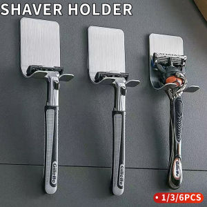 1/3/6PCS Shaver Rack - Bathroom Shaver Hook - Hook Hanging Rack Storage Stand Vintage Manual Shaver Stand