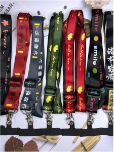 Trendy Personalized Crossbody Phone Lanyard Long Creative Fixed Clip Anti-fall Anti-loss Crossbody Card Holder Cartoon Back Patch Womens Extended