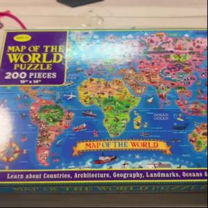 200pcs Jigsaw Puzzle United States World Map Paper Puzzles for Adults Children Decompression Game Kid Educational Gift Toys