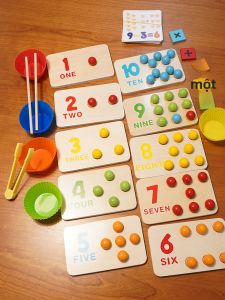 QZMTOY | Number Cognition Board With Beads Teaching Aid Toy