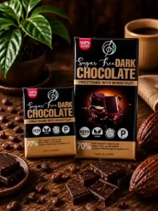 Greendahan SUGAR-FREE Dark Chocolate (with Monkfruit) 40g | 80g - Keto Low Carb Vegan Paleo