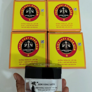 Kem sâm vàng sato 10 in 1 chiết xuất nhân sâm dưỡng trắng da 20g