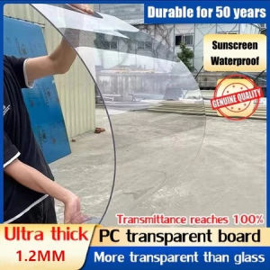 PC fully transparent durable board High transparency polycarbonate sunlight board ceiling lighting board plastic board hard board rain screen sun room roof canopy flat balcony Transparent PC Plastic Sheet Transparent PC Board Model Material