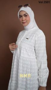 NMR Gamis Katun Bordir Vol 2501-1: Pakaian Berkualitas Tinggi untuk Acara Formal