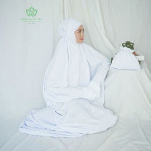 Mukena Terusan Dewasa Katun Premium Nyaman Plus Tas
