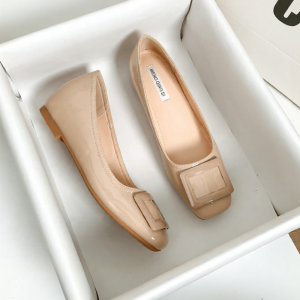 MIFEI | Increased Height 5cm Womens Loafers French Buckle Patent Leather