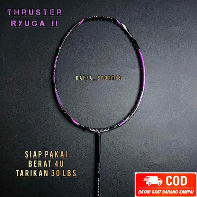 RAKET BADMINTON VICTOR THRUSTER RYUGA II 30 LBS SIAP PAKAI FREE TAS DAN GRIP