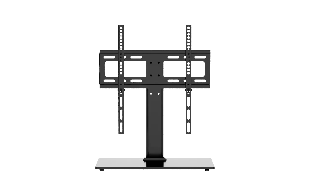 【 SG Seller 】Universal Table TV Stand for 26"-70" LCD LED Screen Height Adjustable Monitor Desk Bracket with Tempered Glass Base