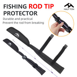 HAUT TON 1pc Black Fishing Rod Protector Portable&Versatile Fishing Accessories Rod Tip Protection Storage Bag Anti-deformation