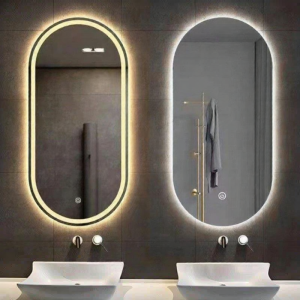 Oval Smart Lighted Bathroom Mirror
