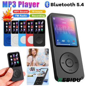 KEBIDU MP3 Player Built-in Speaker Portable Music Player Bluetooth 5.4 Stereo Player Sports FM Radio E-Book TF Recording