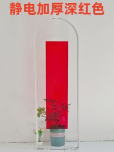 Glass Film Glue-Free Static Color Glue-Free Transparent and Diaphanous Thickened Decoration Wedding Handmade Props Red Yellow Blue and Green