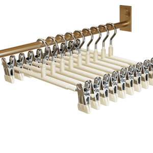 Stainless Steel Pants Hanger Clips Clothing Drying Rack Skirt Holder No Trace Anti-Slip Home Use Wardrobe Organizer