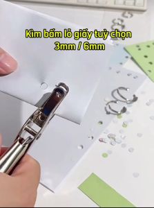 Dụng cụ bấm lỗ tròn trên giấy bìa  album  kìm bấm lỗ sách giấy làm sổ tay