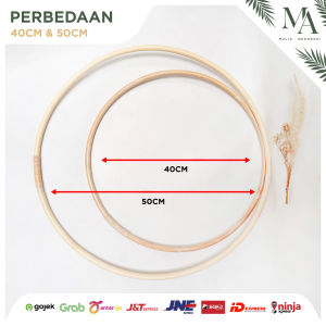 Ring Rotan Lingkaran Dekorasi Ukuran 40cm Hiasan Bakdrop Lamaran Nikahan Custom Nama Inisial