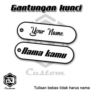 gantungan kunci akrilik custom /grafir / nama / tulisan