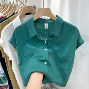 Fashionable Short Sleeve Womens Shirt Loose Fit Summer New Korean Style Casual Slimming Chiffon Top Design Sensation