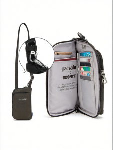 Pacsafe | Multi-Card Travel Security Crossbody Bag for Mobile Phone and Documents