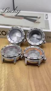 Vỏ Đồng Hồ Thép Không Gỉ 43mm NH35 Chống Nước Kính Khoáng Tương Thích Với Bộ Máy NH34 NH35 NH36 Chiều Rộng Gờ 20mm