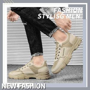 LiShops งานสวย รองเท้าผ้าใบผู้ชายทันสมัย ผ้าไม่หนาไม่บาง ทรงสวย ใส่สบายเลือกได้2สี ดำและน้ำตาล ราคาสุดคุ้มมาก กดสั่งเลย