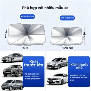 Ô Che Nắng Kính Chắn Gió Xe Hơi Gấp Gọn Chống Tia UV Chống Nóng Che Cửa Sổ Trước Dành Cho Xe Cộ