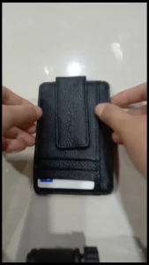 CUIKCA HF888 DOMPET MINI UNTUK KARTU DAN UANG ANTI RIBET BAHAN KULIT SINTETIS KILAT LILIN KEREN PRIA WANITA BISA