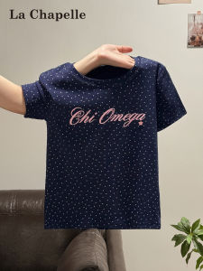 La Chapelle | Dots Short Sleeve T-shirt Lightweight Printed Loose Fit Women Top