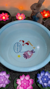 BHQ Artificial Deepavali Floating Water Lotus Lamp Waterproof Lotus Candle Lamp Home Decor-6PCS